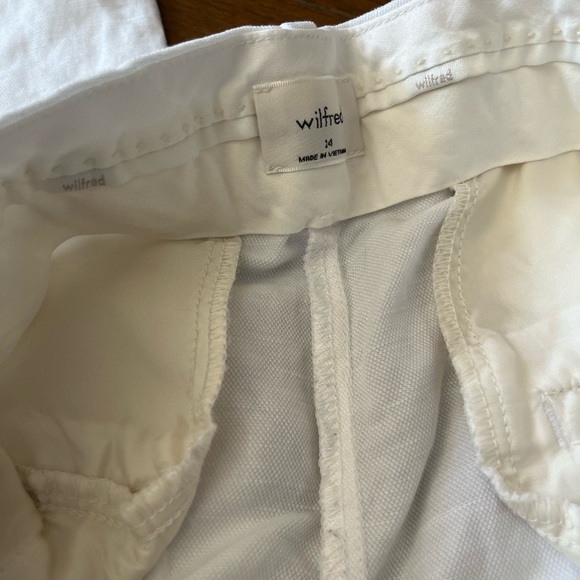 Aritzia Wilfred Carrot Linen Pant Size 14 White - Picture 3 of 4